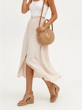 Tory Burch Tan Marion Quilted Espardrille Cork Wedge Sandals 6.5M